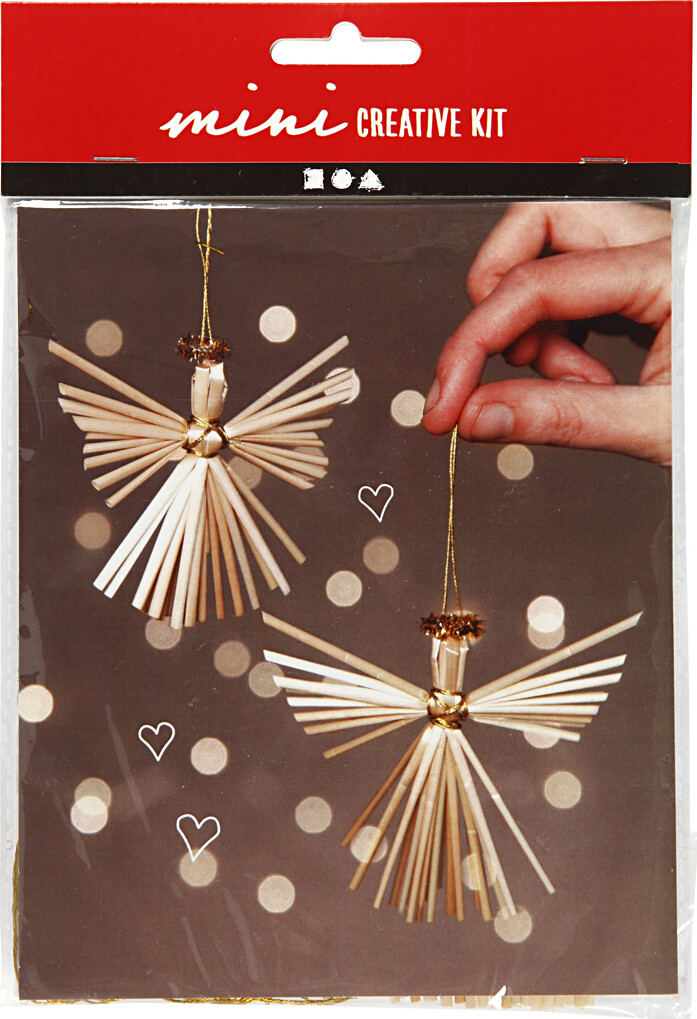 Mini Diy Kit - Engel I Halm - H 8 Cm