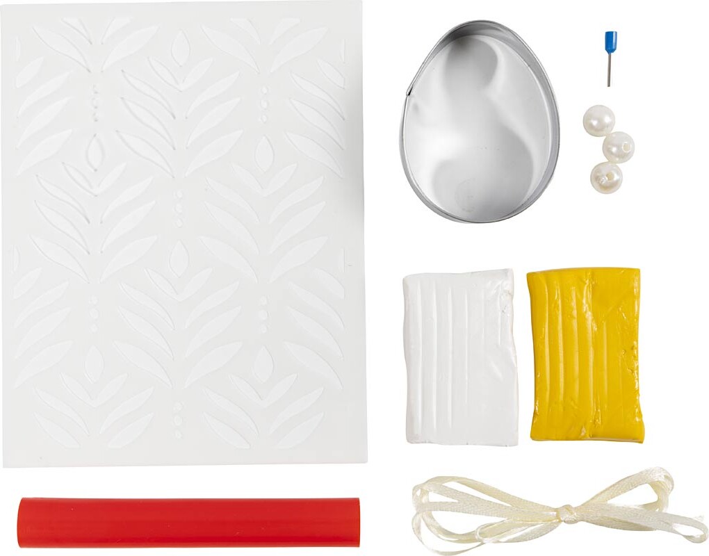Mini Diy Kit Modellering - Æg - Lys Gul - Pastelfarver