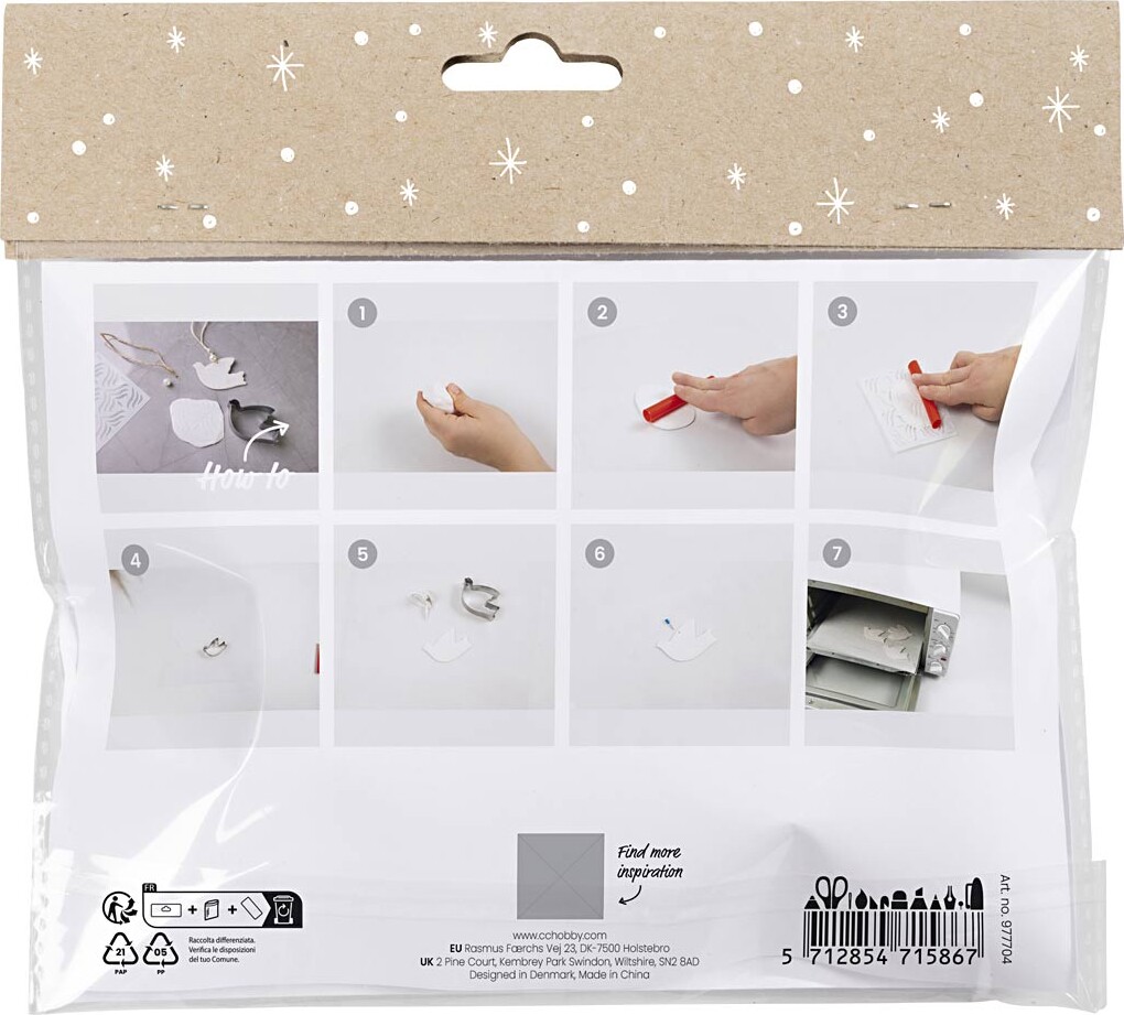 Mini Diy Kit Modellering - Duer - Off White - 1Pk