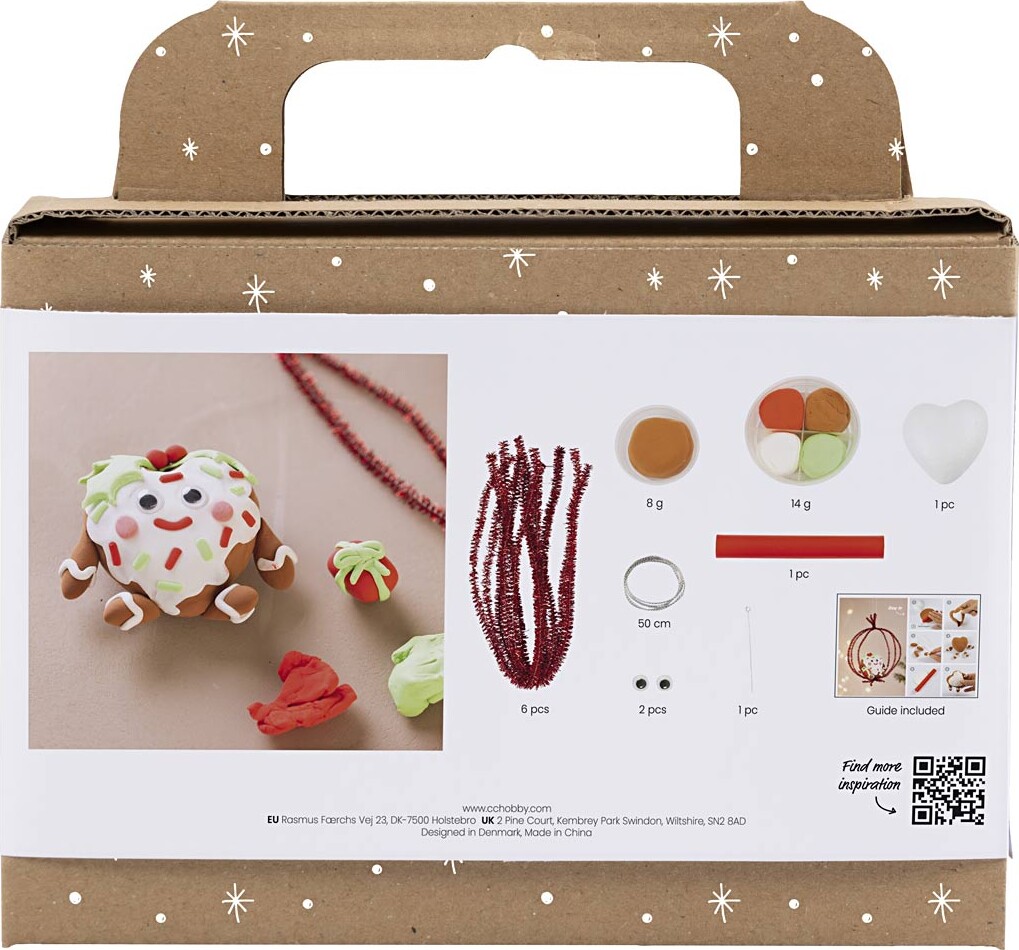 Mini Diy Kit Modellering - Hjerteformet Julefigur - Assorterede Farver -
