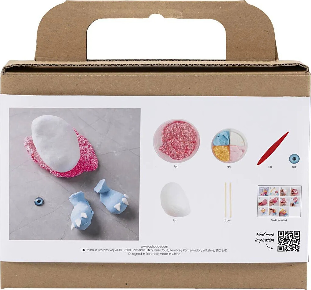 Mini Diy Kit - Silk Clay Og Foam Clay - Monster Freddy - Pink Neon