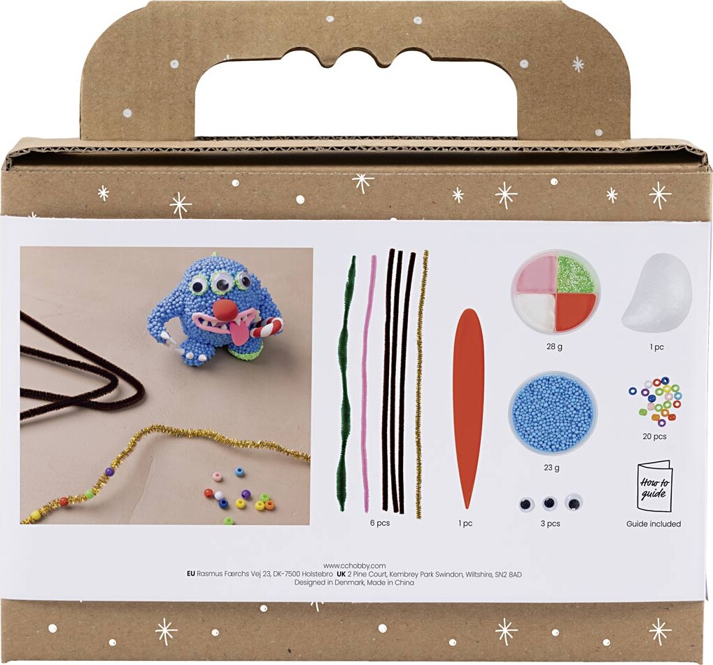 Mini Diy Kit Modellering - Rensdyrmonster - Assorterede Farver