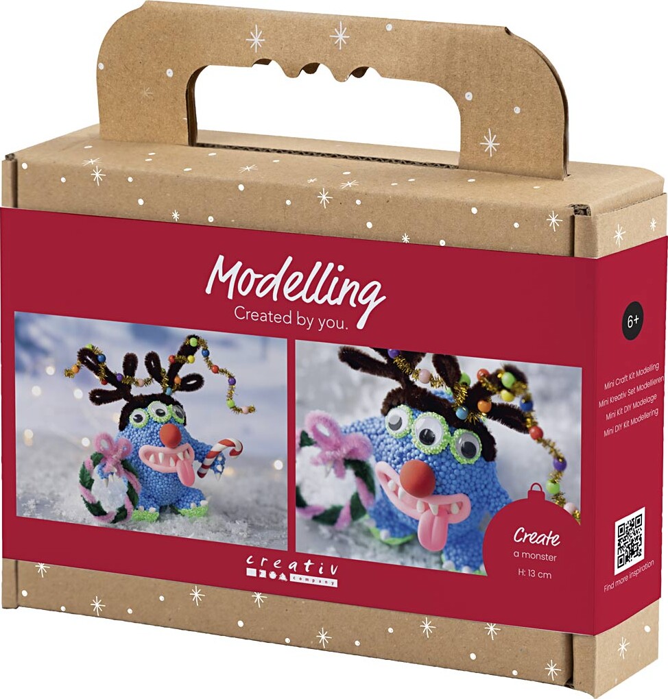 Mini Diy Kit Modellering - Rensdyrmonster - Assorterede Farver
