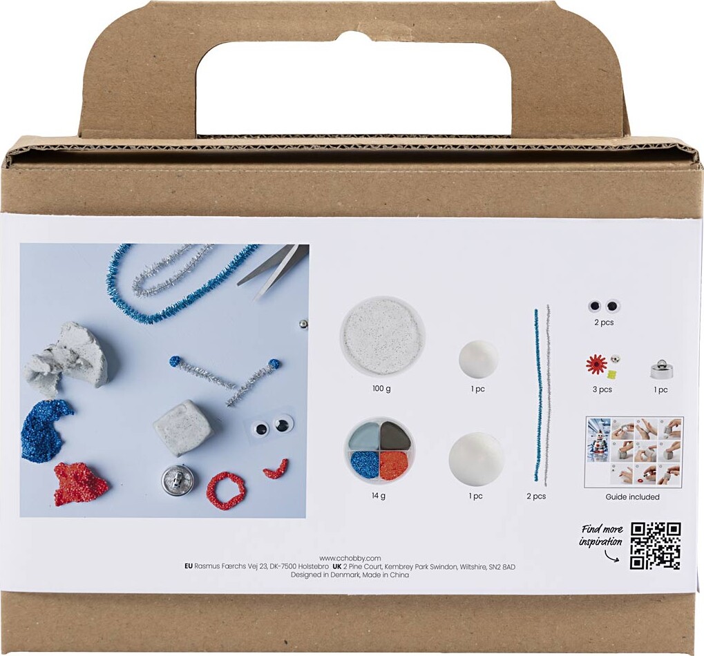 Mini Diy Kit Modellering - Robotdreng - Blå - Grå - Rød