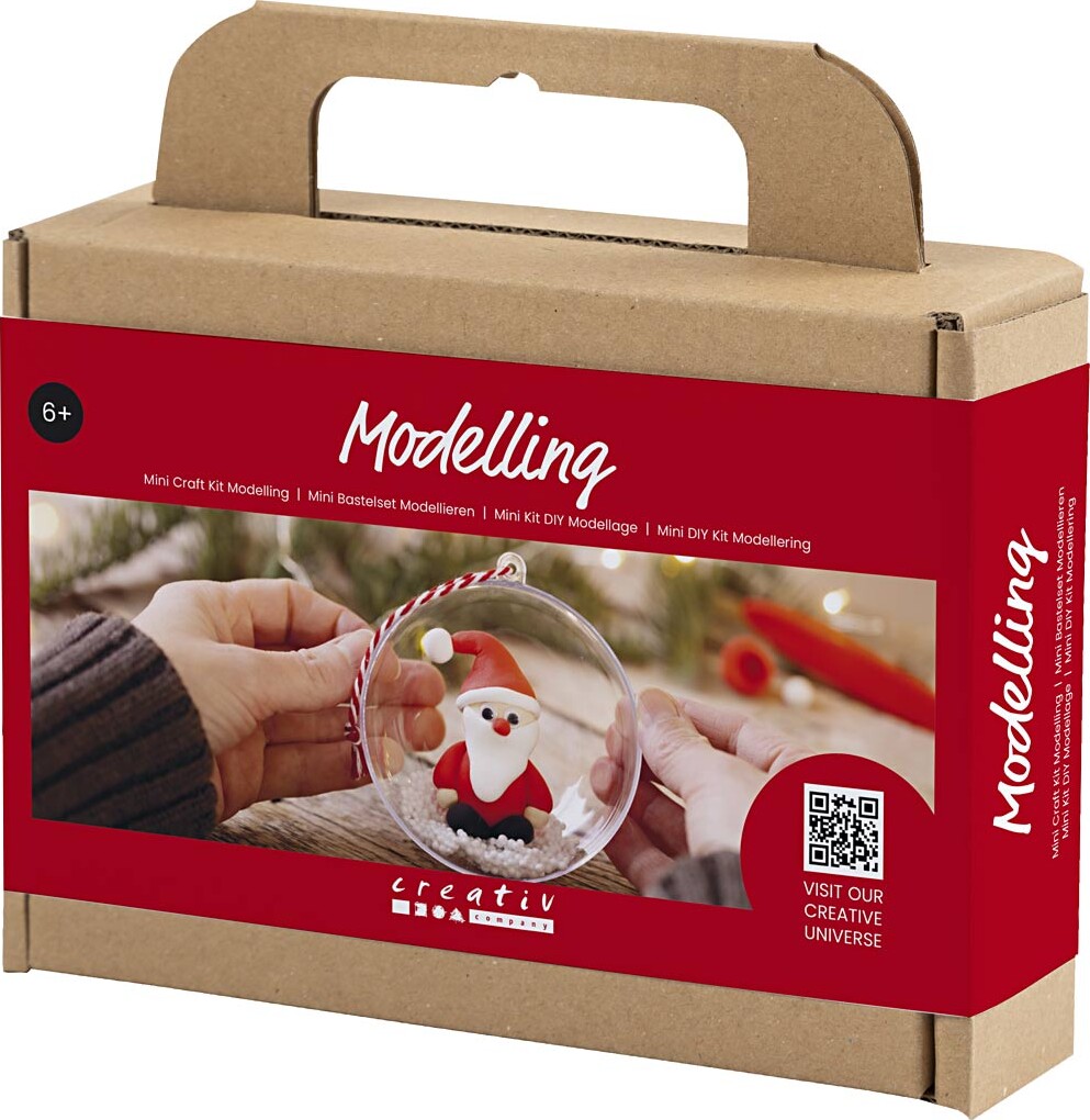 Diy Kit - Silk Clay Og Foam Clay - Julekugle Med Julemand