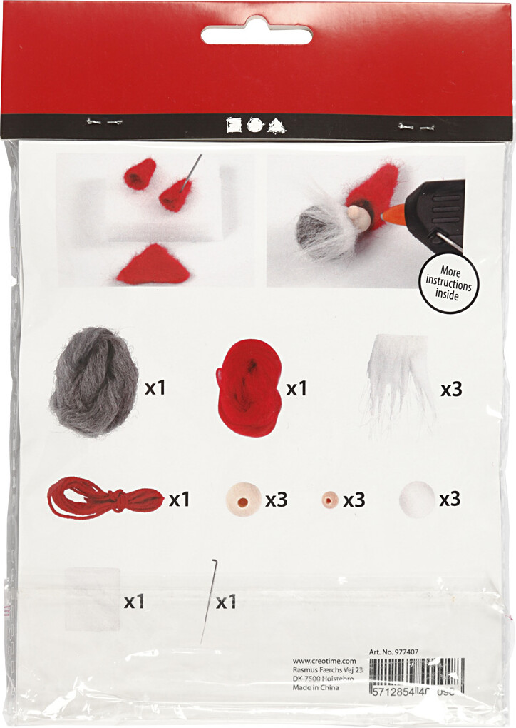 Mini Diy Kit - Næsenisser På Snor - H 6 Cm