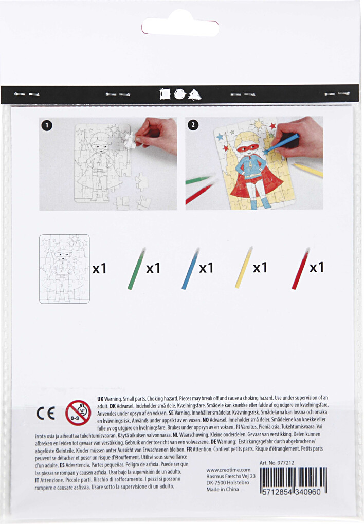 Mal Selv Puslespil - Superhelt - Mini Creative Kit Med 4 Tusser | Se ...