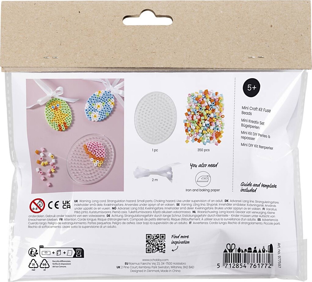 Mini Diy Kit Rørperler - Æg - Assorterede Farver