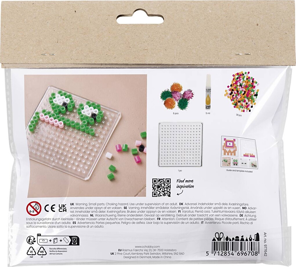 Rør Perler Mini Diy Kit - Monster - Forskellige Farver