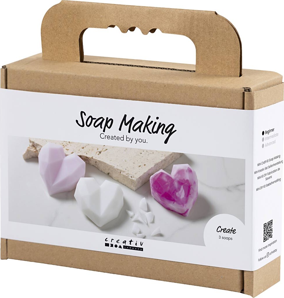 Mini Diy Kit Sæbefremstilling - Hjerte - Pink