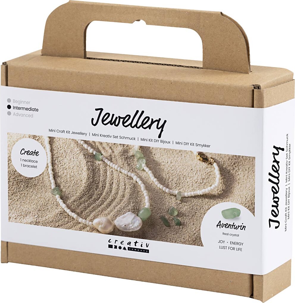 Mini Diy Kit Smykker - Aventurinhalskæde Og -Armbånd