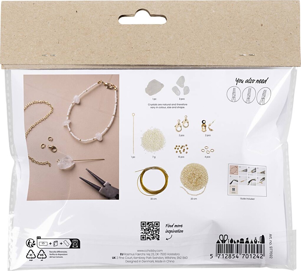 Mini Diy Kit Smykker - Bjergkrystalarmbånd