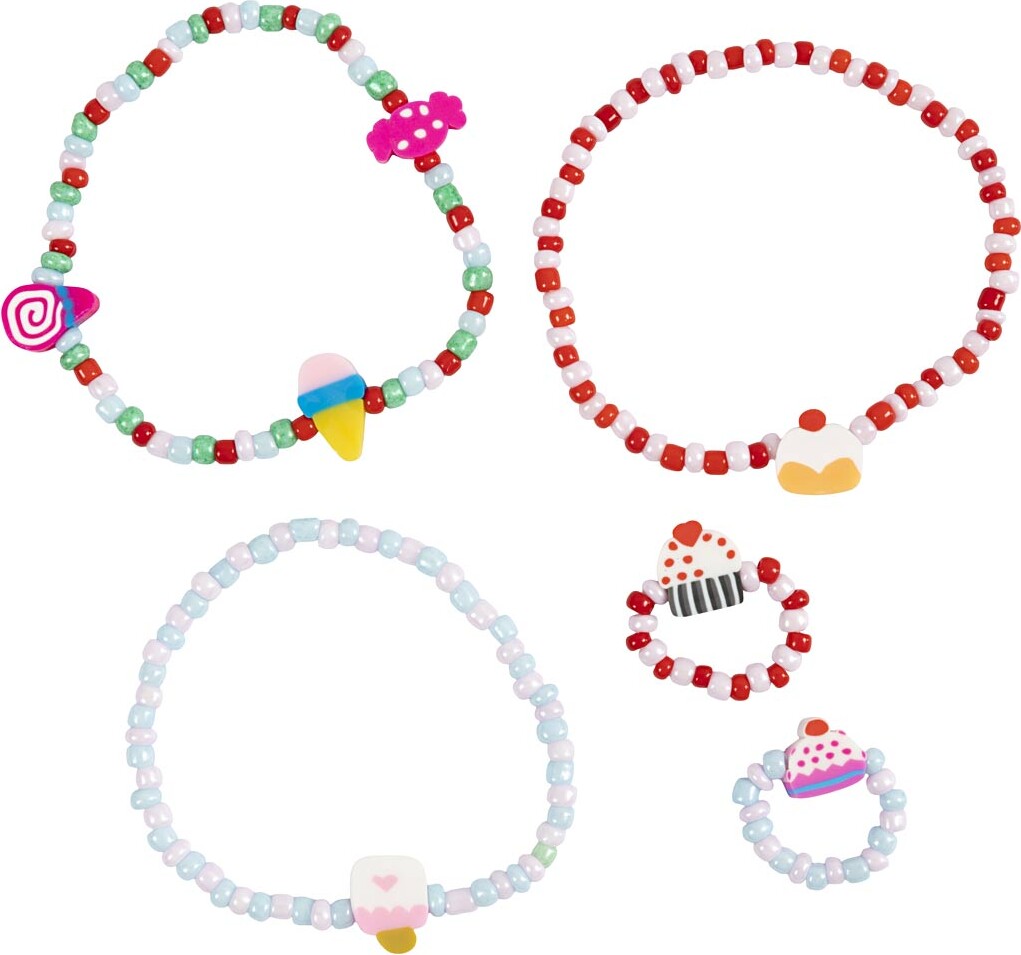 Mini Diy Kit Smykker - Elastikarmbånd Og Ring
