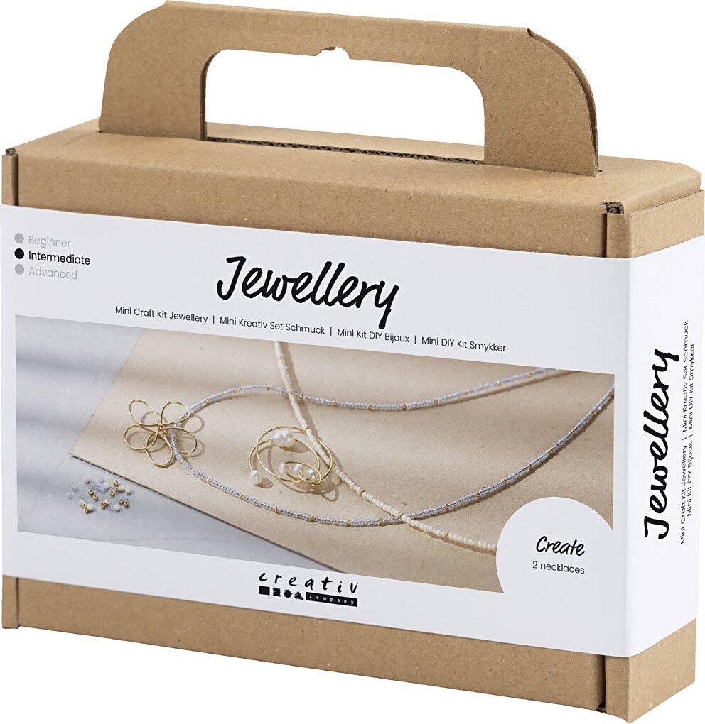 Mini Diy Kit Smykker - Halskæde Med Wirevedhæng - Forgyldt