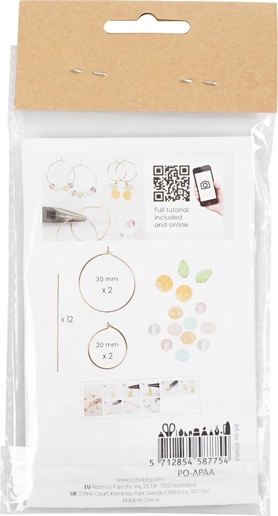 Mini Diy Kit Smykker - Kreoler Med Perler