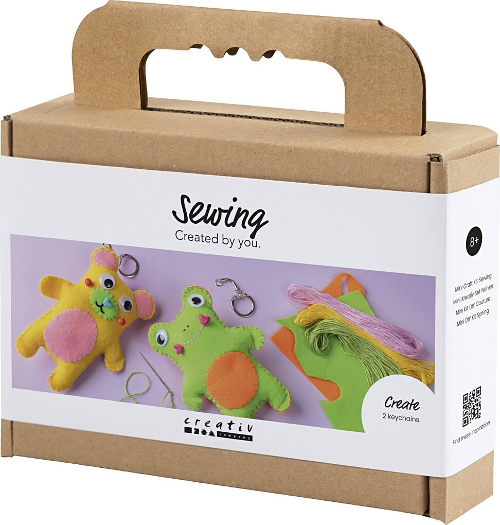 Mini Diy Kit Syning - Frø Og Bamse - Assorterede Farver