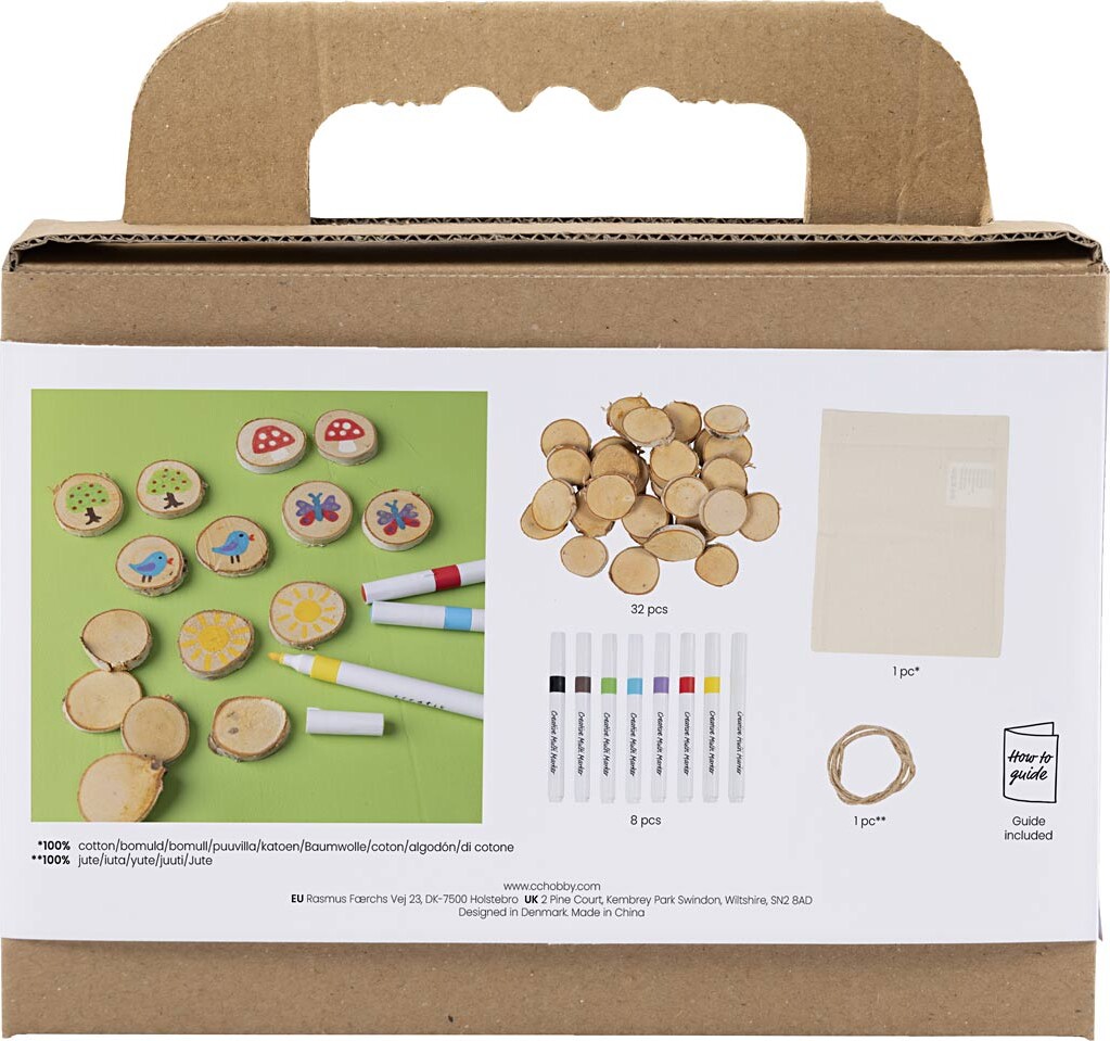 Mini Diy Kit Tegning - Vendespil Og Tre-På-Stribe - Assorterede Farver