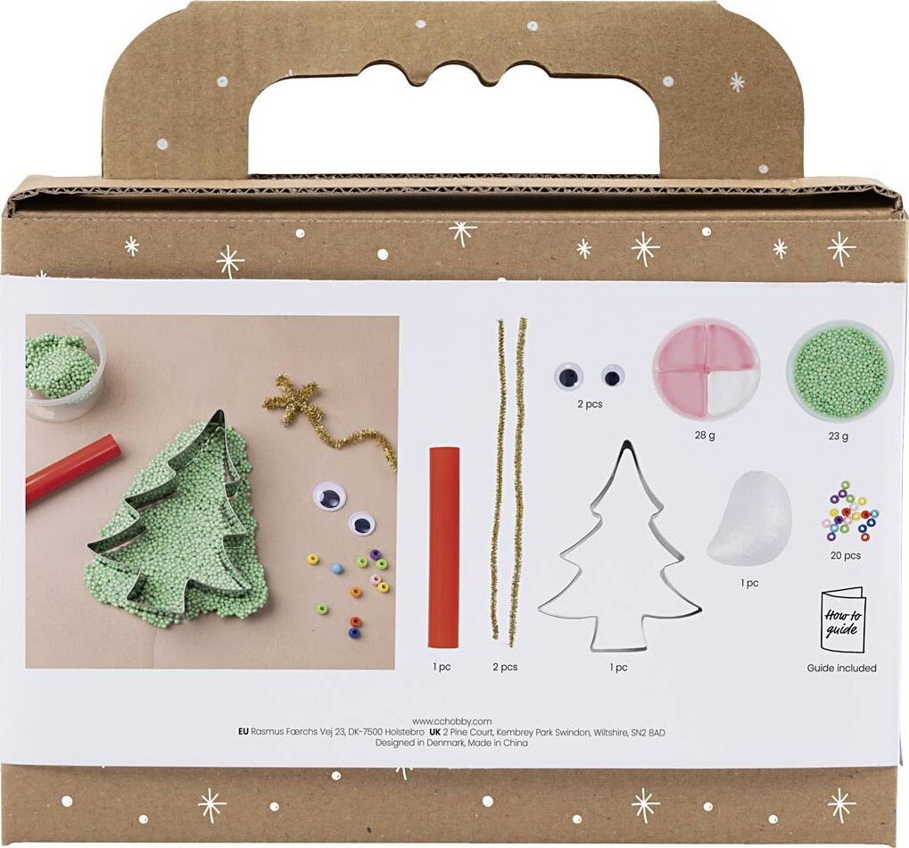 Mini Kreativt Sæt - Modellering - Juletræ-Monster - Assorterede Farver