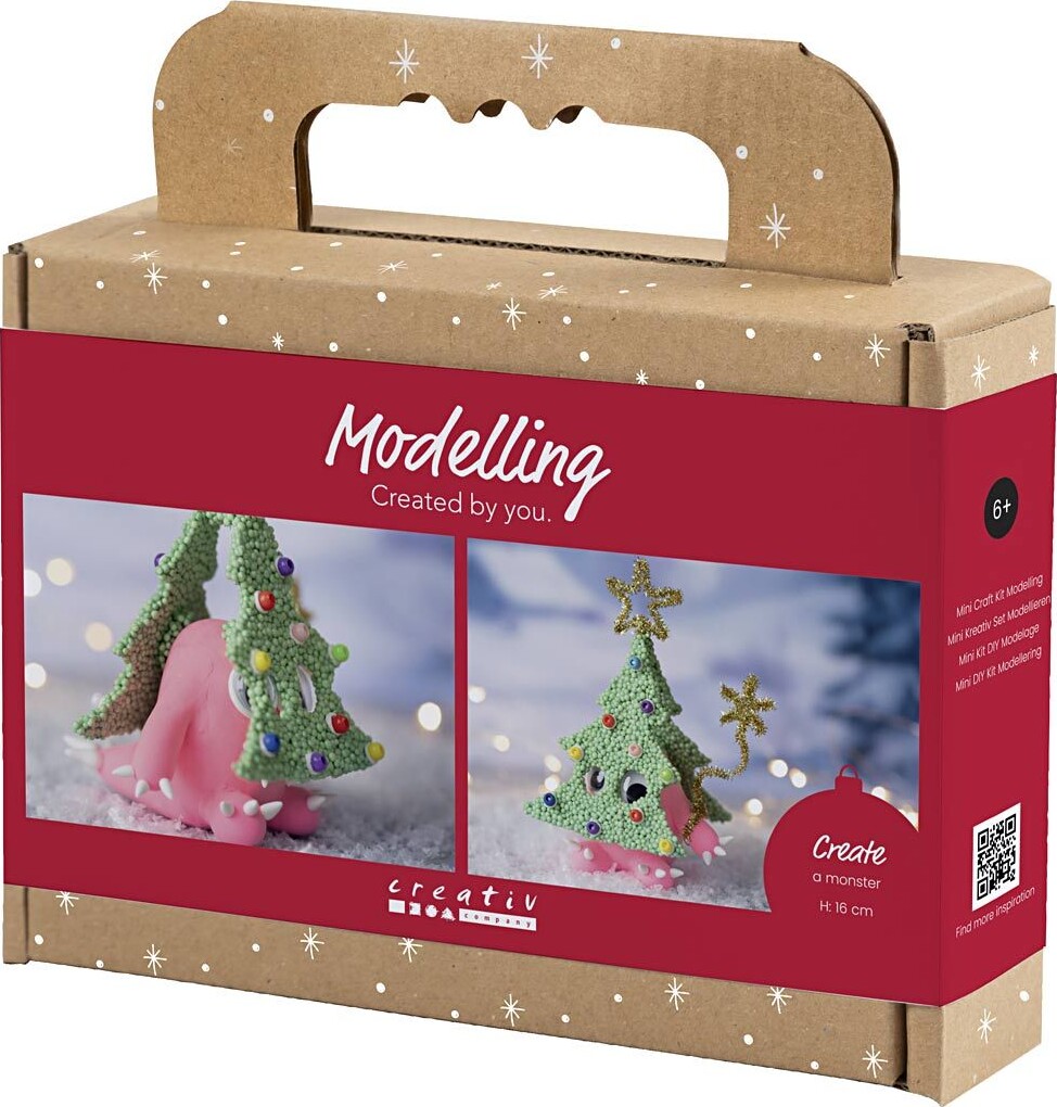 Mini Kreativt Sæt - Modellering - Juletræ-Monster - Assorterede Farver