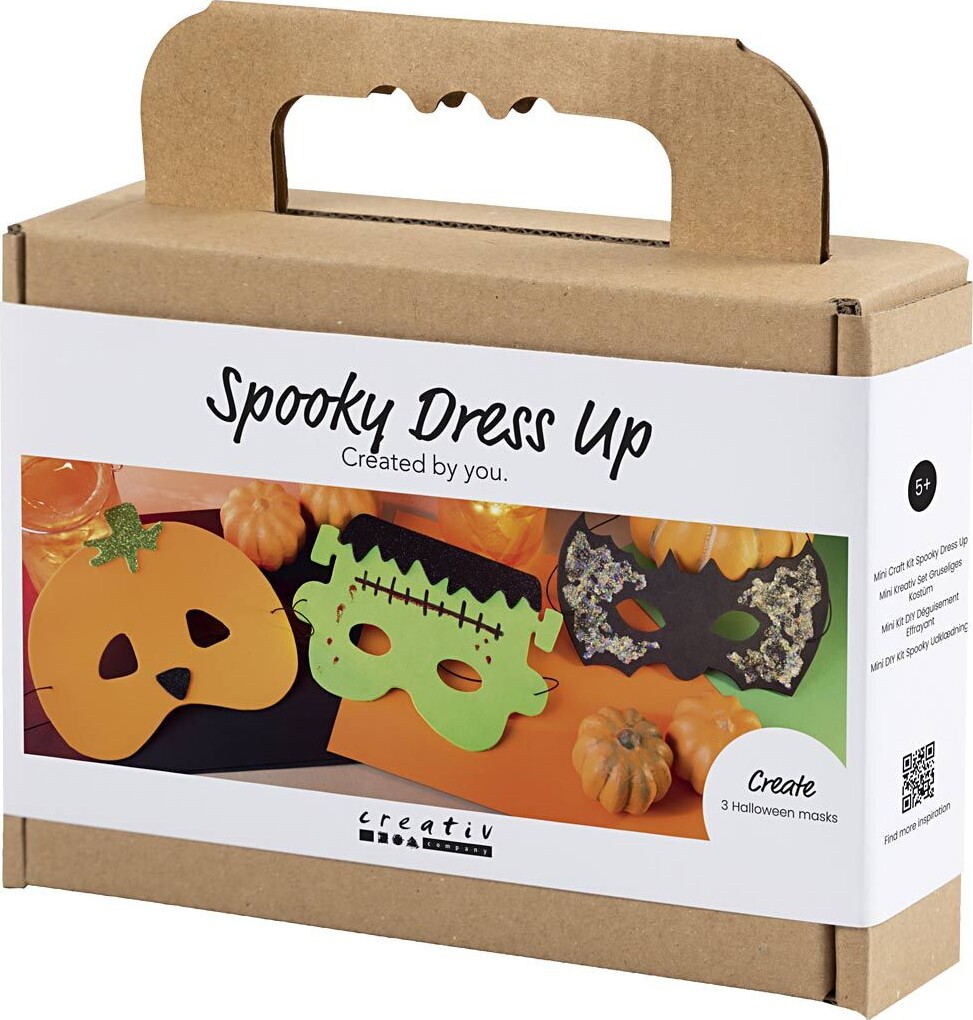 Mini Kreativt Sæt - Uhyggelig Udklædning - Masker - Halloweenfarver