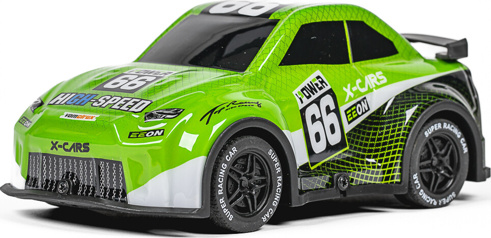 Tec-Toy - Mini Rally Rc Bil Med Lys - 1 24 - 2 4 Ghz - Grøn