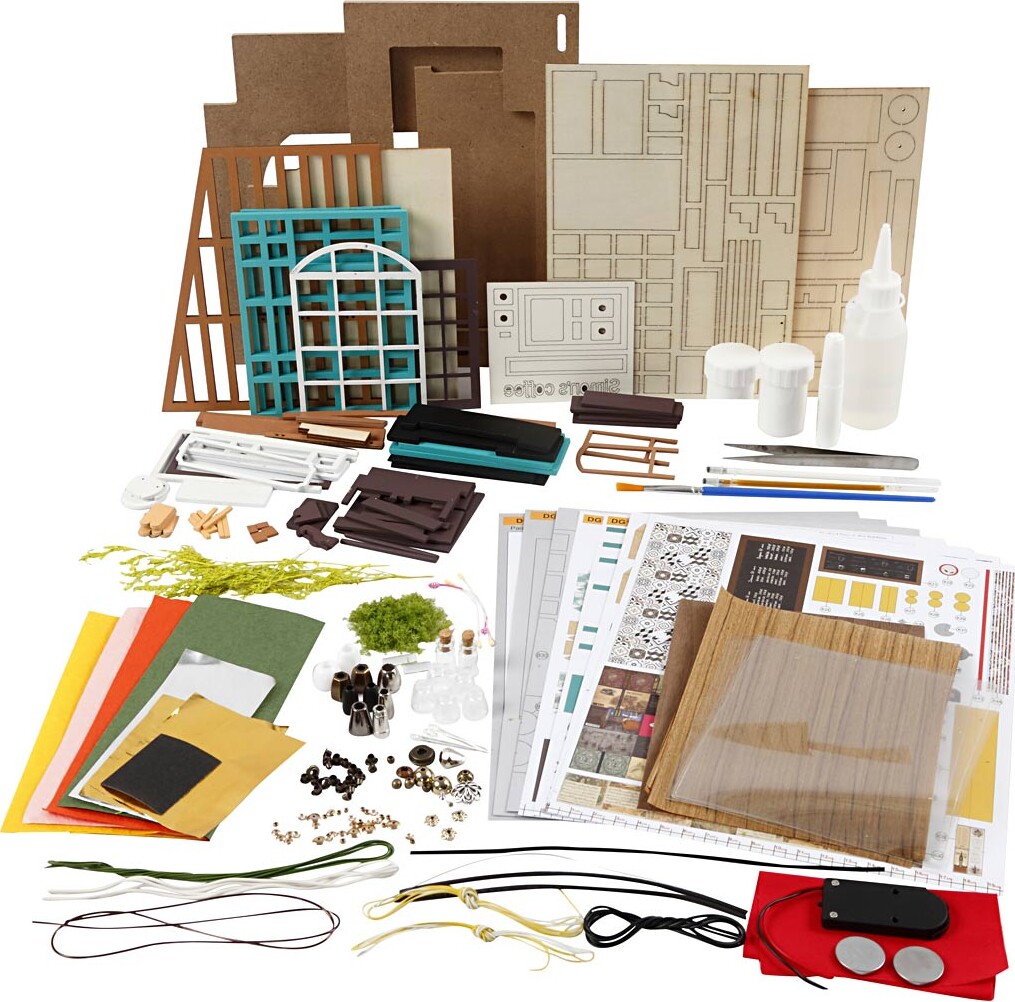 Miniaturerum - Kaffebar - H 19 Cm - L 22 6 Cm - B 19 4 Cm - 1 Stk