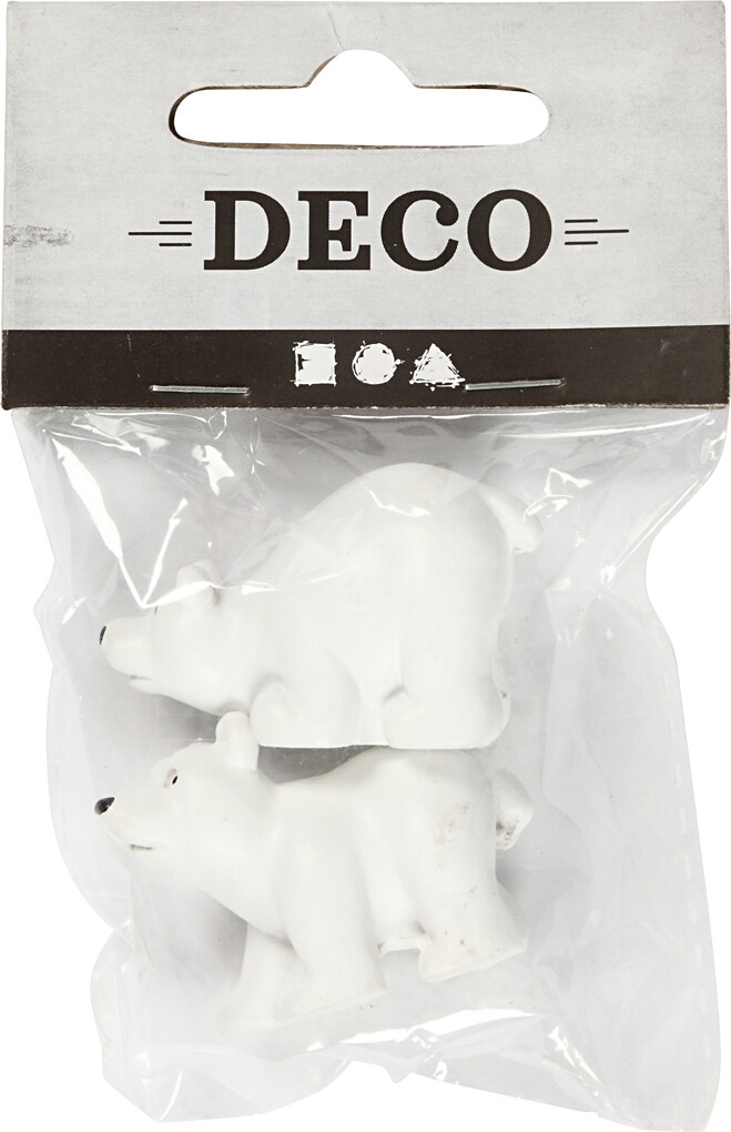 Minifigurer - H 30 Mm - L 45 Mm - Hvid - 2 Stk