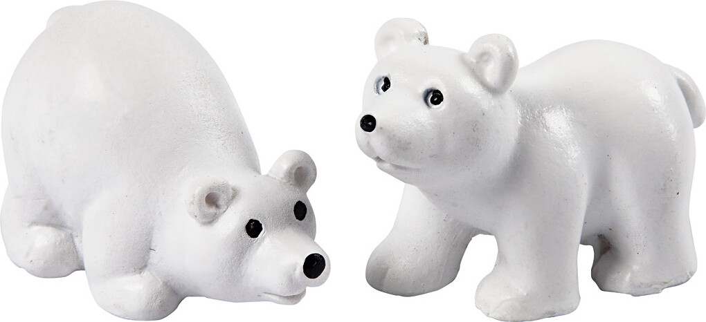 Minifigurer - H 30 Mm - L 45 Mm - Hvid - 2 Stk