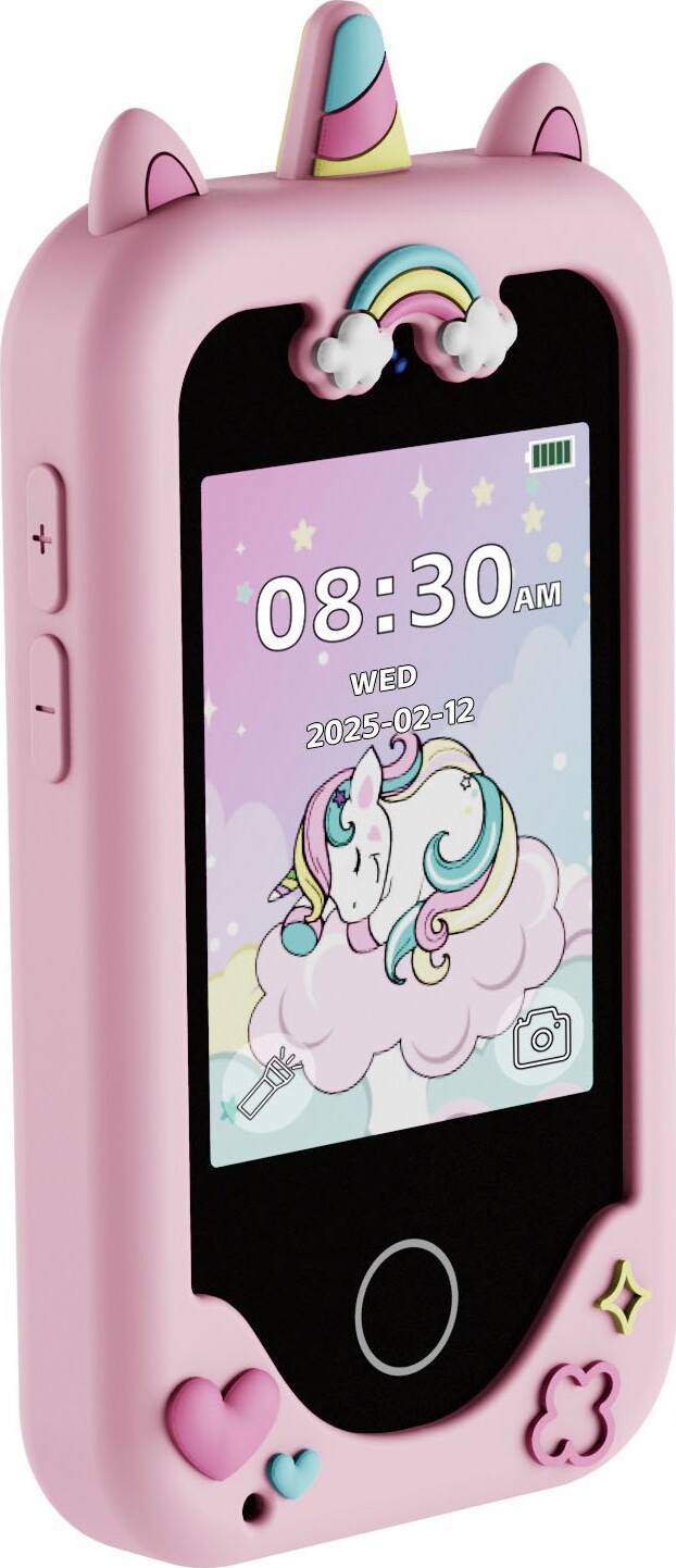 Minilens - Børnetelefon - Med Kamera 23 Lærerige Spil - Pink