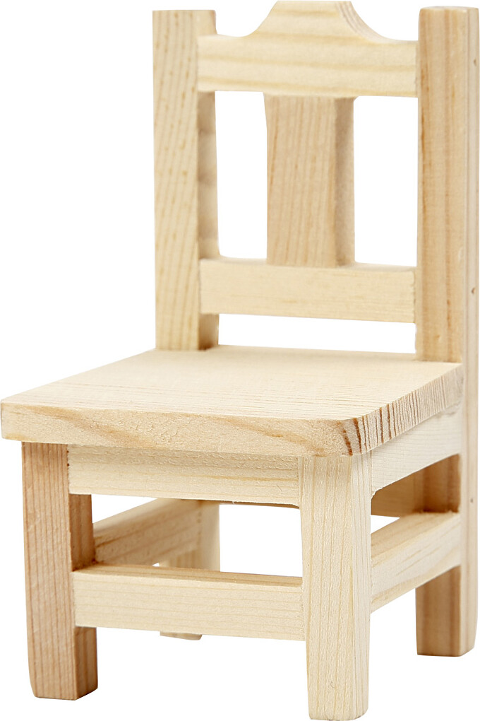 Minimøbler - Stol - Bænk - Gyngestol - Bord - Barnevogn - H 5 8-10 5 Cm -