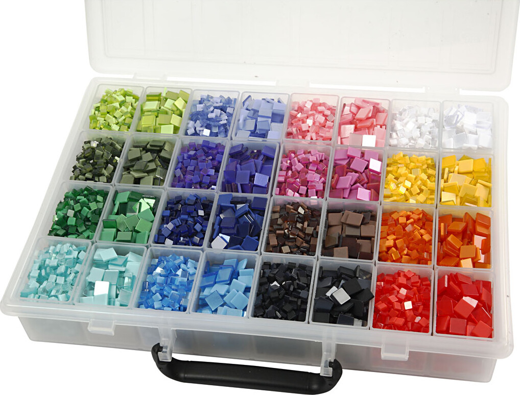 Minimosaik - Str 5X5 10X10 Mm - Tykkelse 2 Mm - 32X25 G