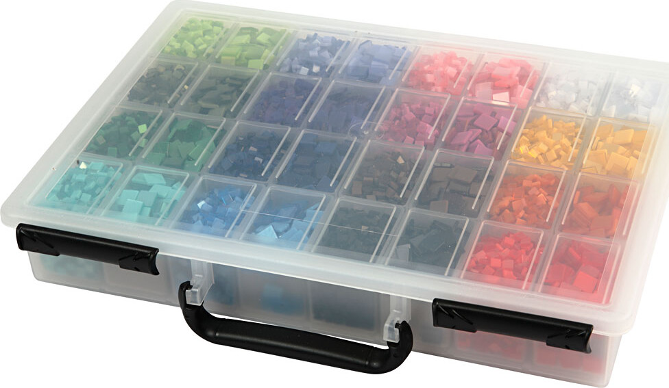 Minimosaik - Str 5X5 10X10 Mm - Tykkelse 2 Mm - 32X25 G