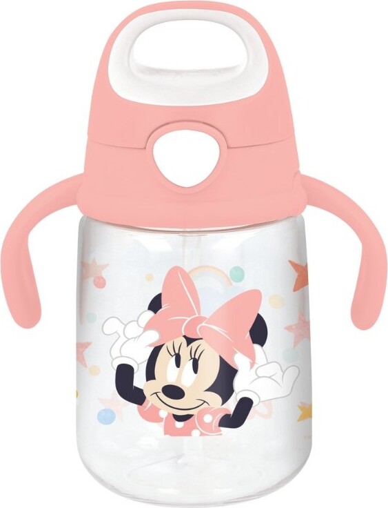 Minnie Mouse - Babykop Med Sugerør - 370 Ml - Pastel Rosa