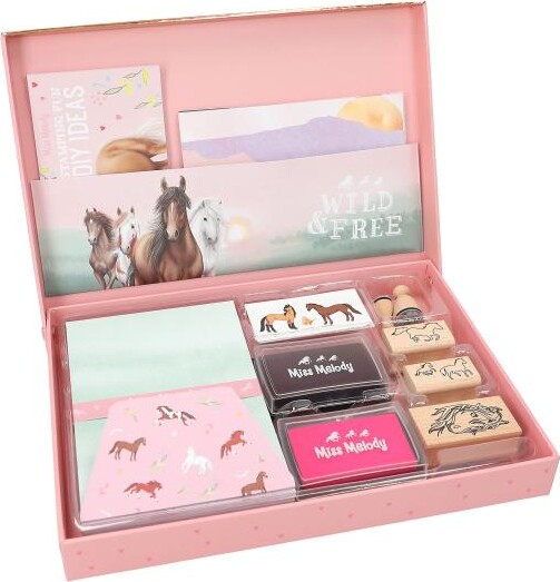 Miss Melody - Brevpapir Og Stempelsæt Til Børn