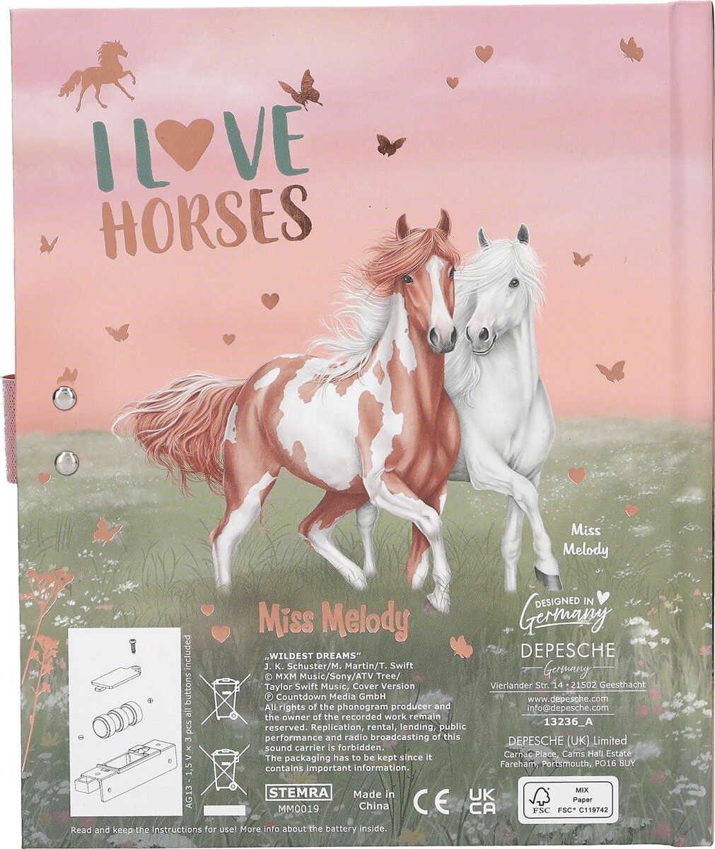 Miss Melody - Dagbog Med Kodelås Og Musik