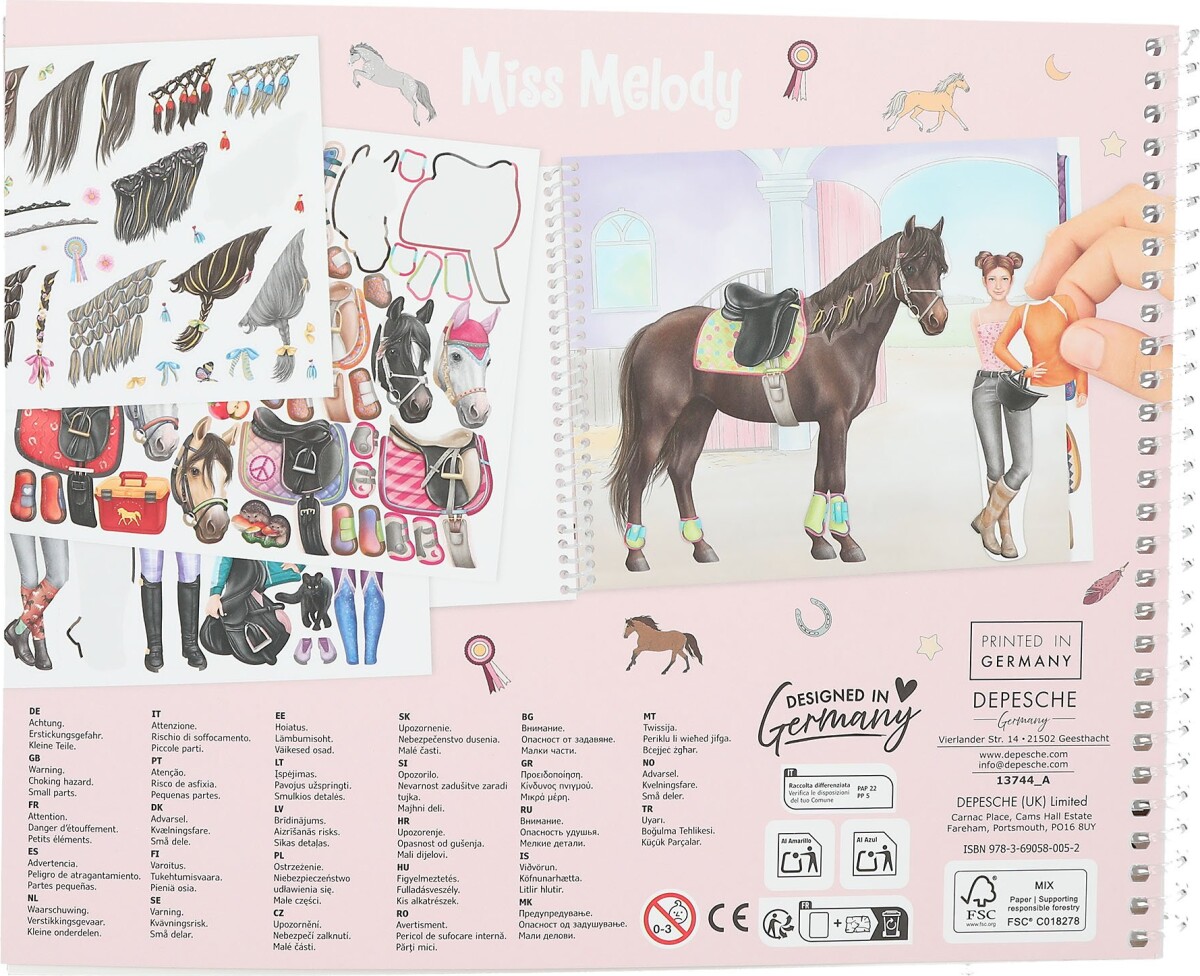 Miss Melody - Dress Me Up Stickersbog Bred