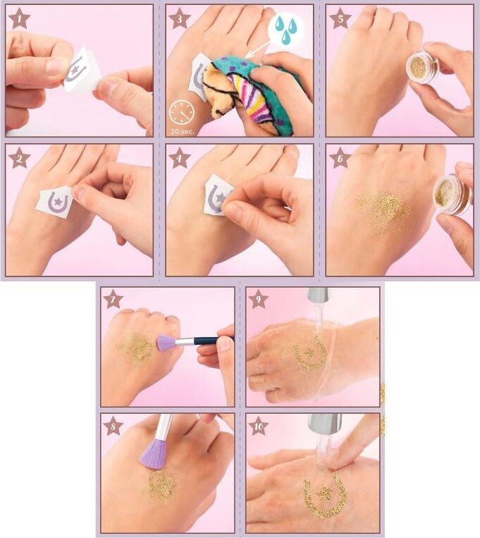 Miss Melody - Glitter Tattoo Sæt Til Børn