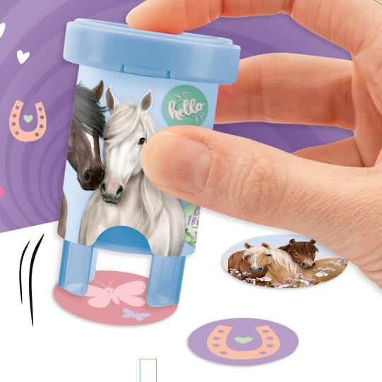 Heste Klistermærker Med Stempel - Miss Melody - 160 Stk