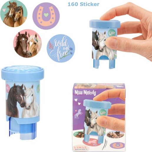 Heste Klistermærker Med Stempel - Miss Melody - 160 Stk