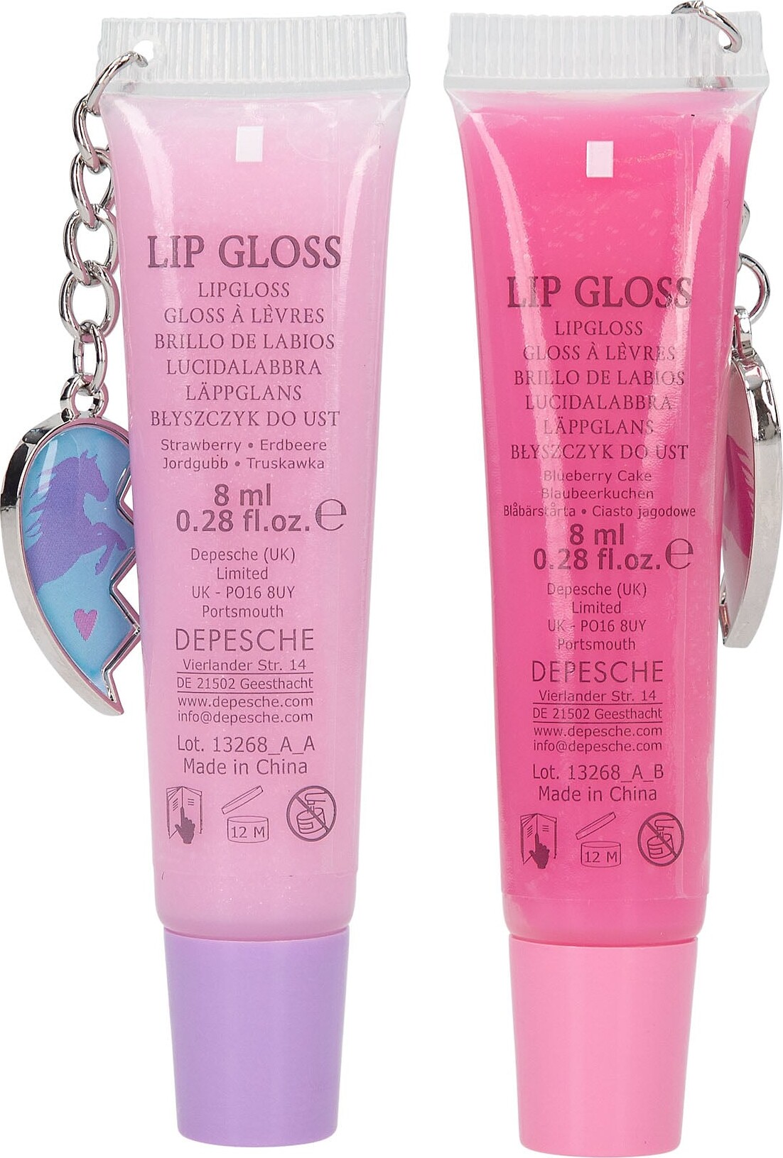 Miss Melody - Lipgloss Og Hjertevedhængs Sæt Bff