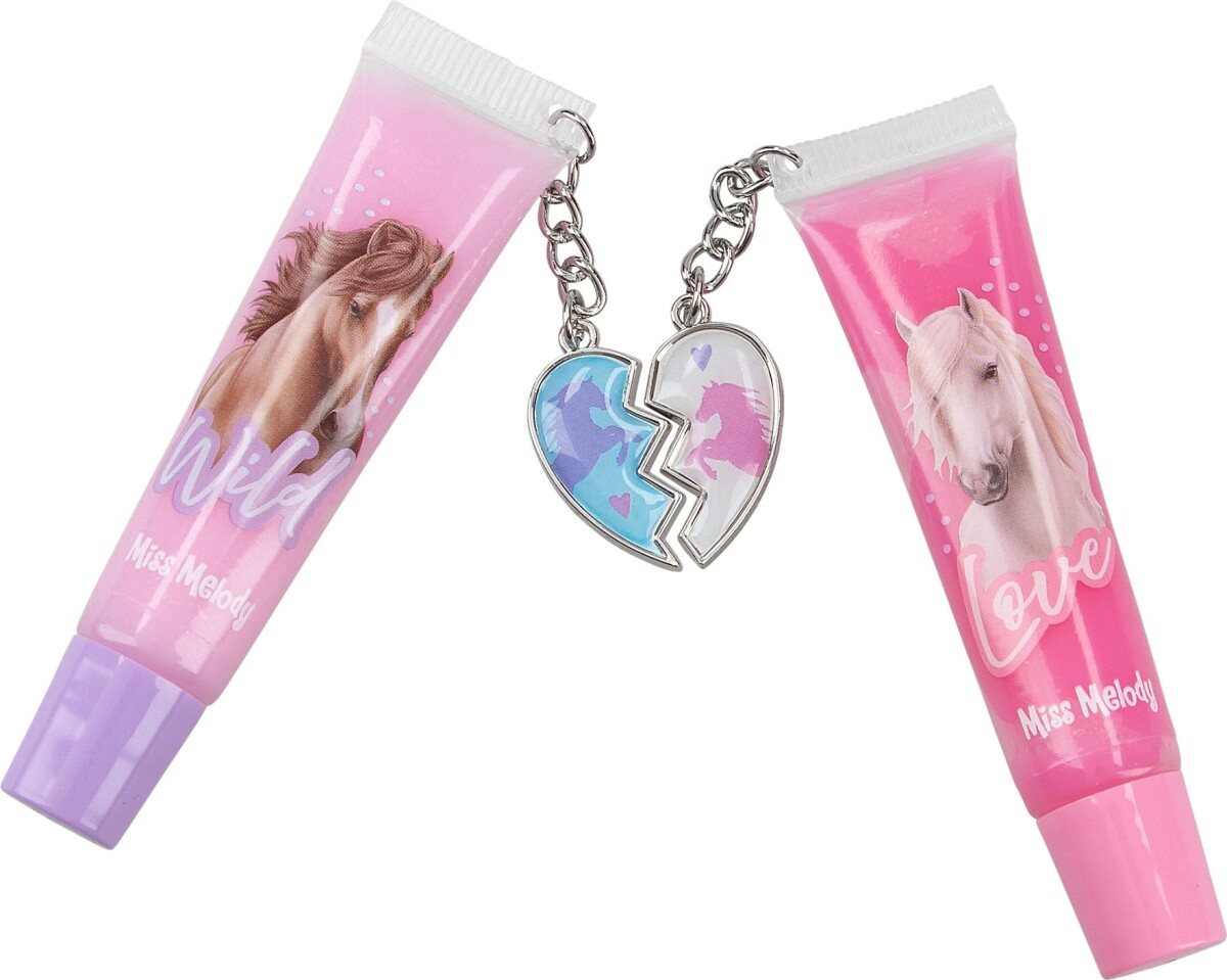 Miss Melody - Lipgloss Og Hjertevedhængs Sæt Bff