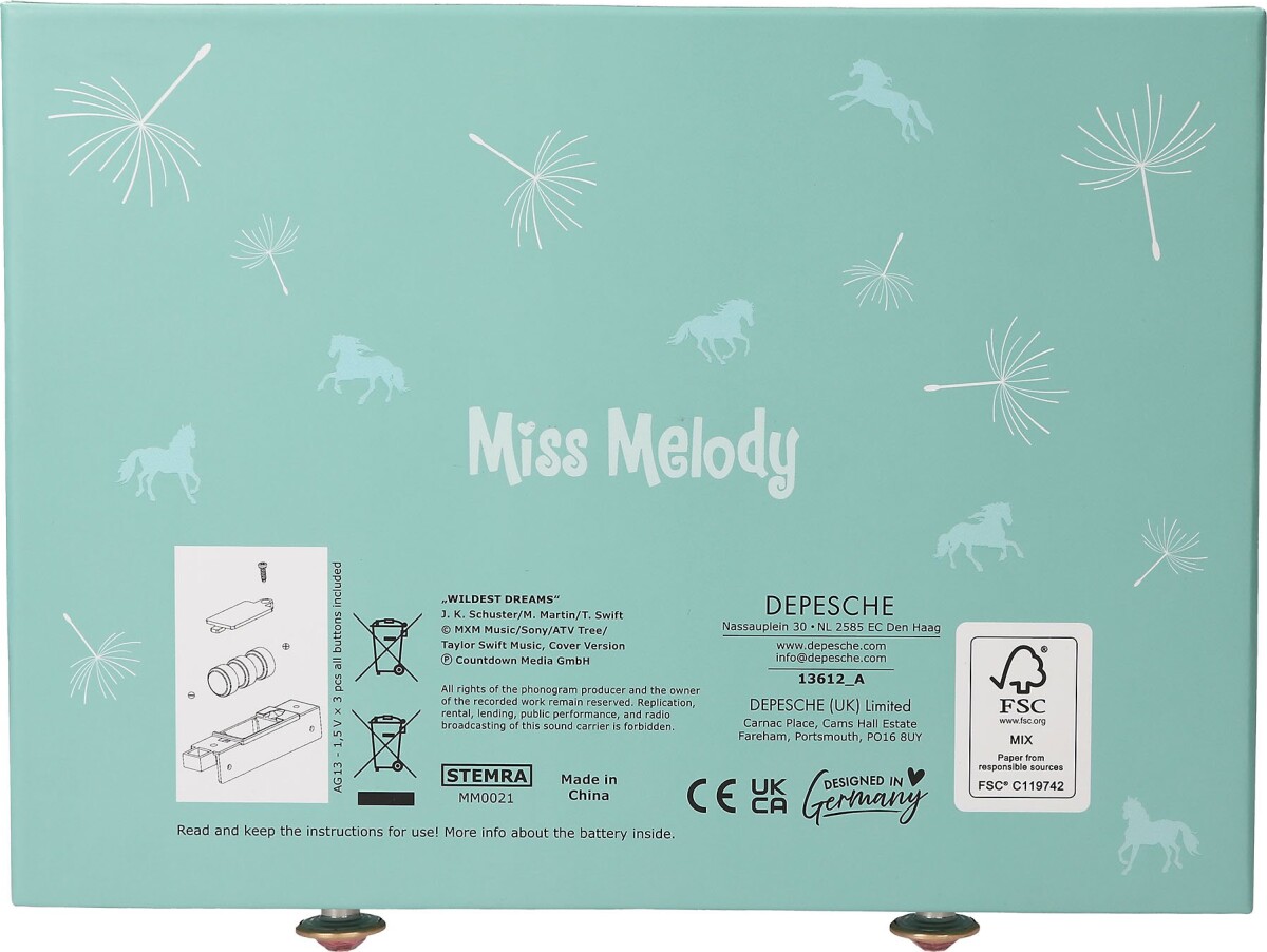 Miss Melody - Smykkeskrin Med Kode Og Musik - Grøn