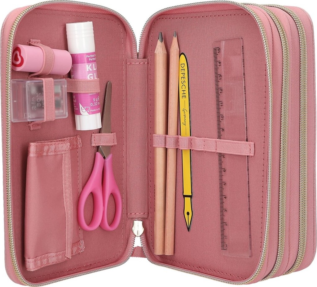 Miss Melody - Trippel Penalhus Med Indhold - Dusty Rose