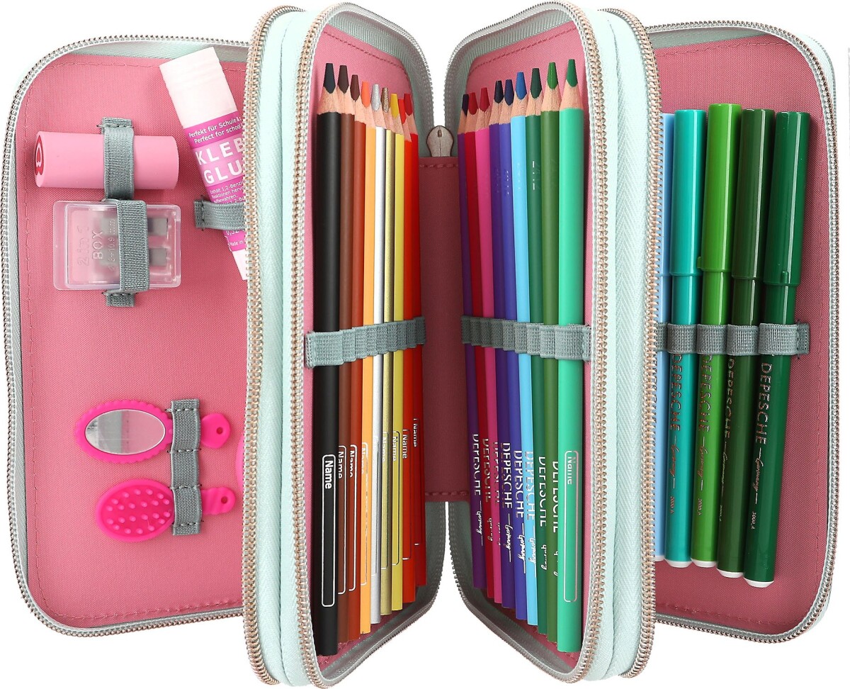 Miss Melody - Trippel Penalhus - Hest - Med Indhold - Turkis Grøn