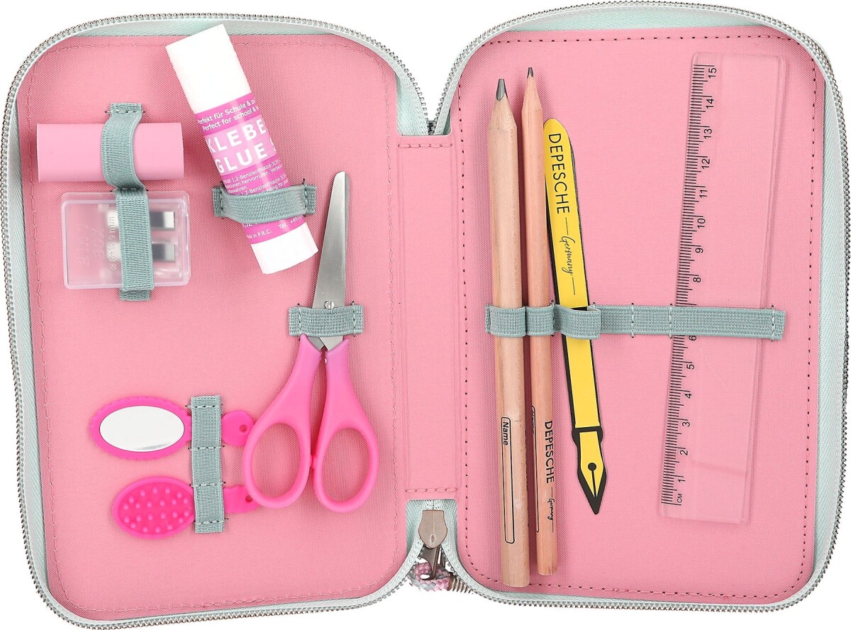 Miss Melody - Trippel Penalhus - Hest - Med Indhold - Turkis Grøn