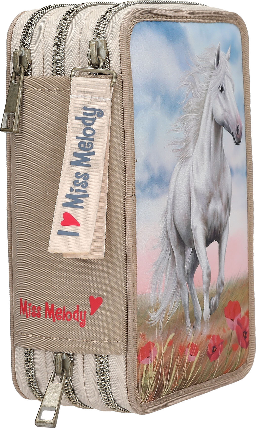 Miss Melody - Trippel Penalhus Med Indhold - Poppy Sand - Beige