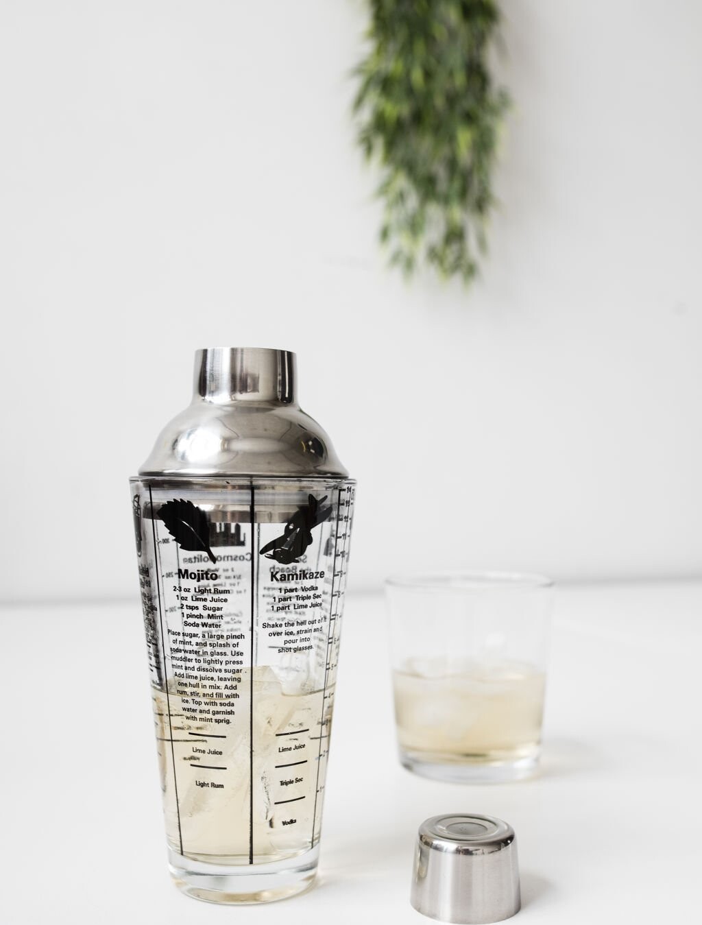 Kikkerland - Cocktail Shaker - Mix Master - Glas