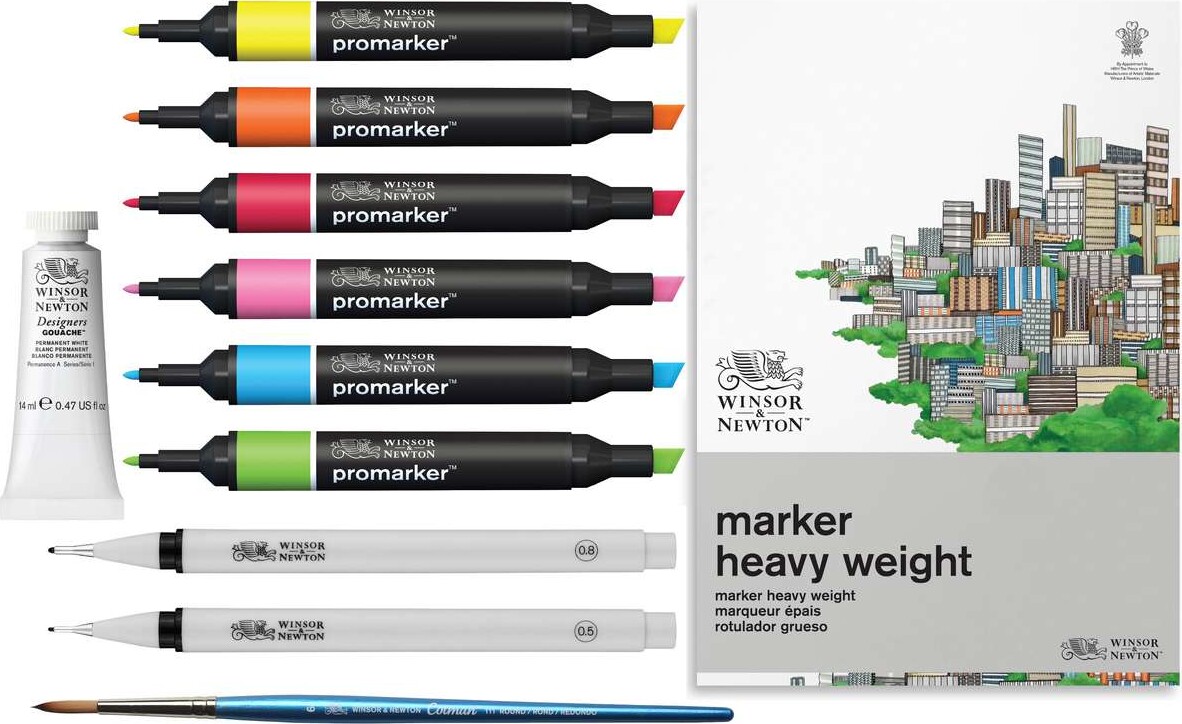 Winsor Newton - Mixed Media Illustration Malesæt - 11 Dele