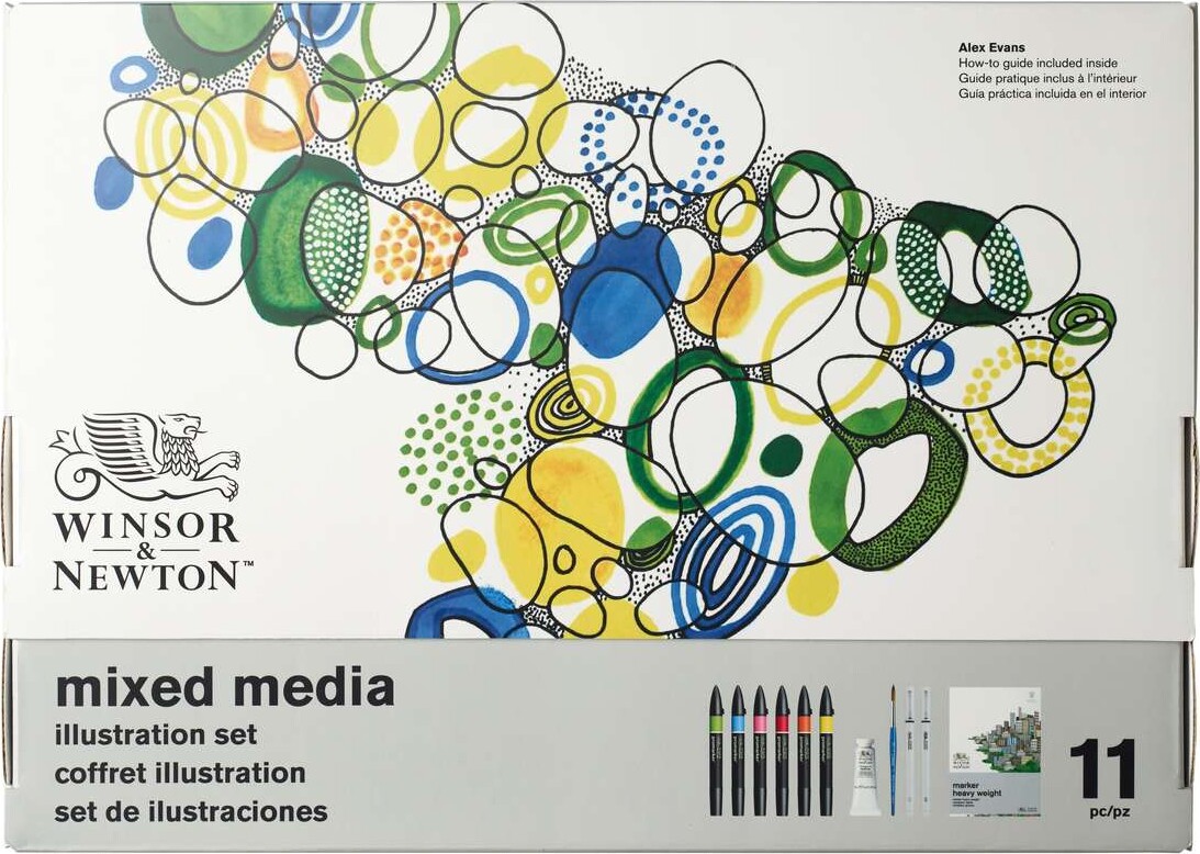 Winsor Newton - Mixed Media Illustration Malesæt - 11 Dele