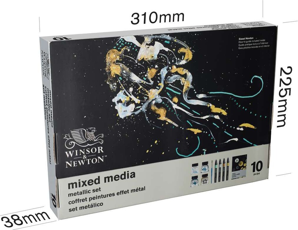 Winsor Newton - Mixed Media Metallic Malesæt - 10 Dele